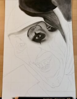 You cannot rush art! This little section I’ve done took almost 3 hours!🥲✏️

I loveeee this already. I want your suggestions on who you want to see me draw - comment below! 💜

I already have a few ideas ready and grid lines done but I’m eager to get more photos of new people! Trying to plan ahead 👀